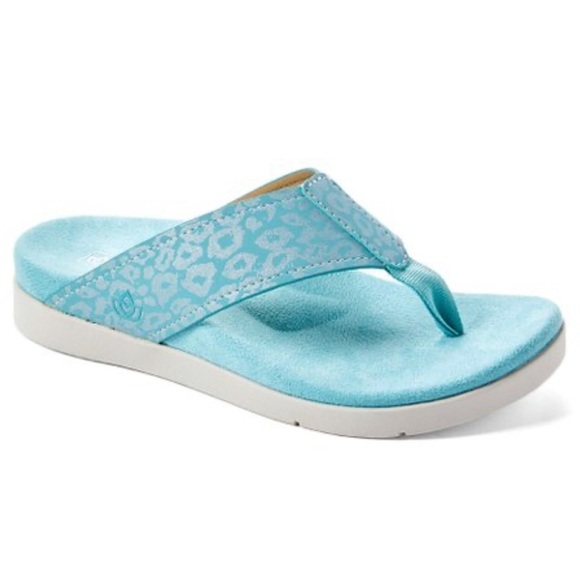 Spenco | Aqua Sea Cheetah-Accent Hampton Flip-Flop - Picture 1 of 15